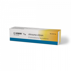 C-VIMIN 1 g poretabl (sitruuna)25 kpl